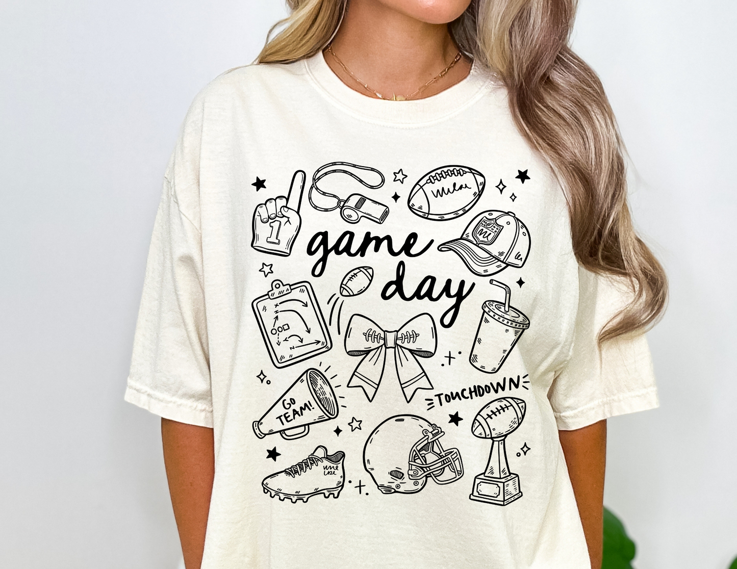 Gameday Football Doodles - Adult Sizes