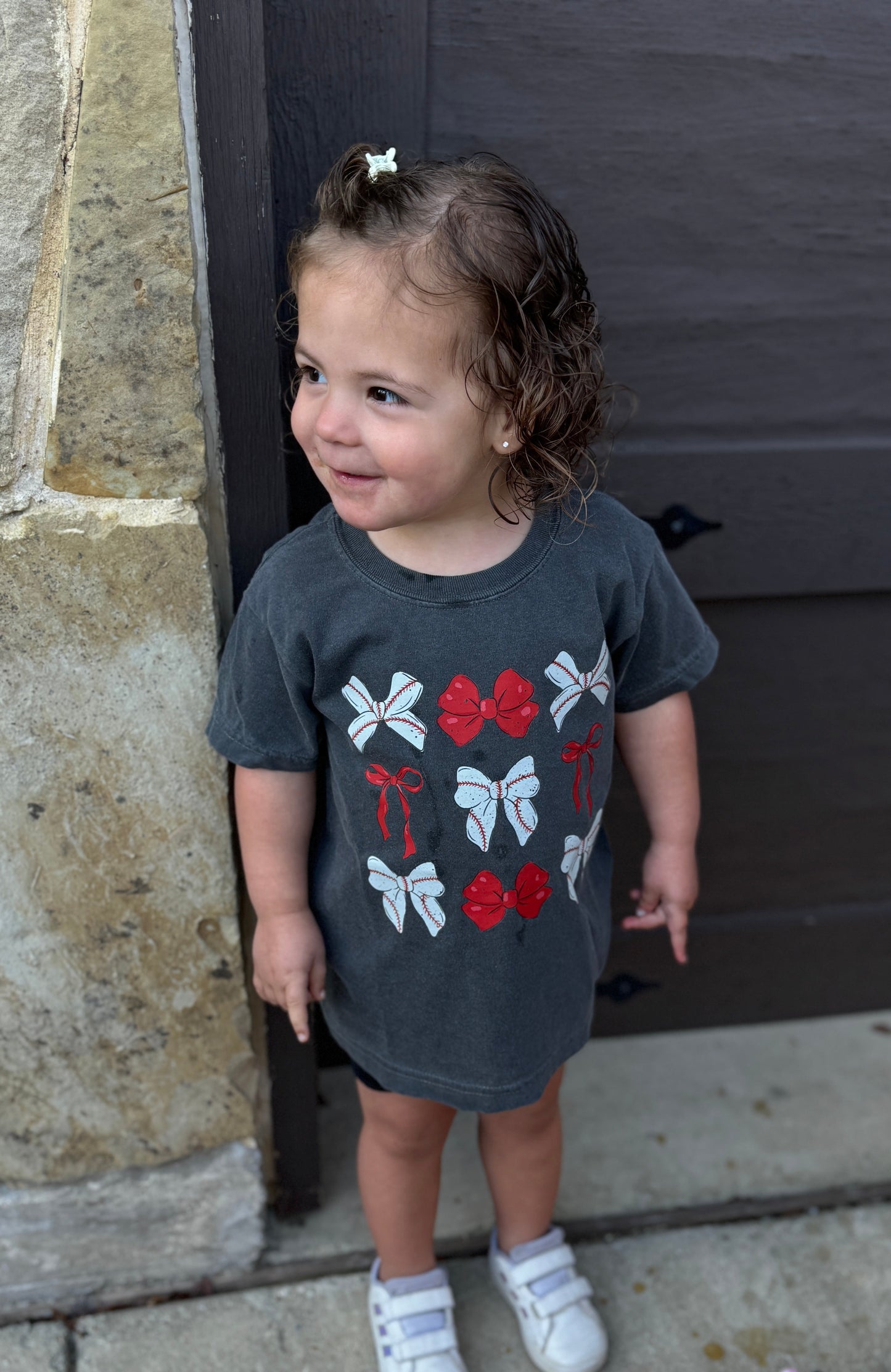 Red Baseball Bows Shirt - Mom and Me available!