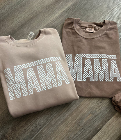 Checkered Mama Tee or Sweatshirt